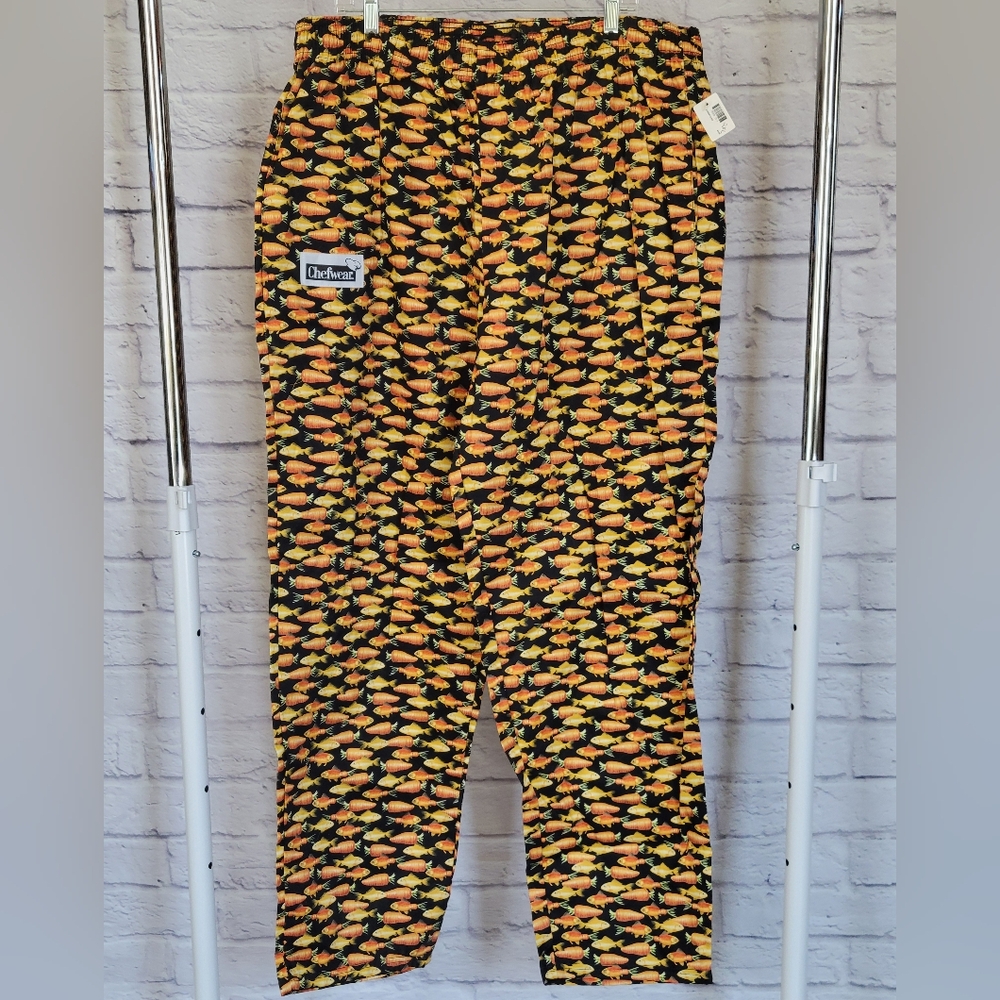 Multicolor Patterned Chefwear Pants
